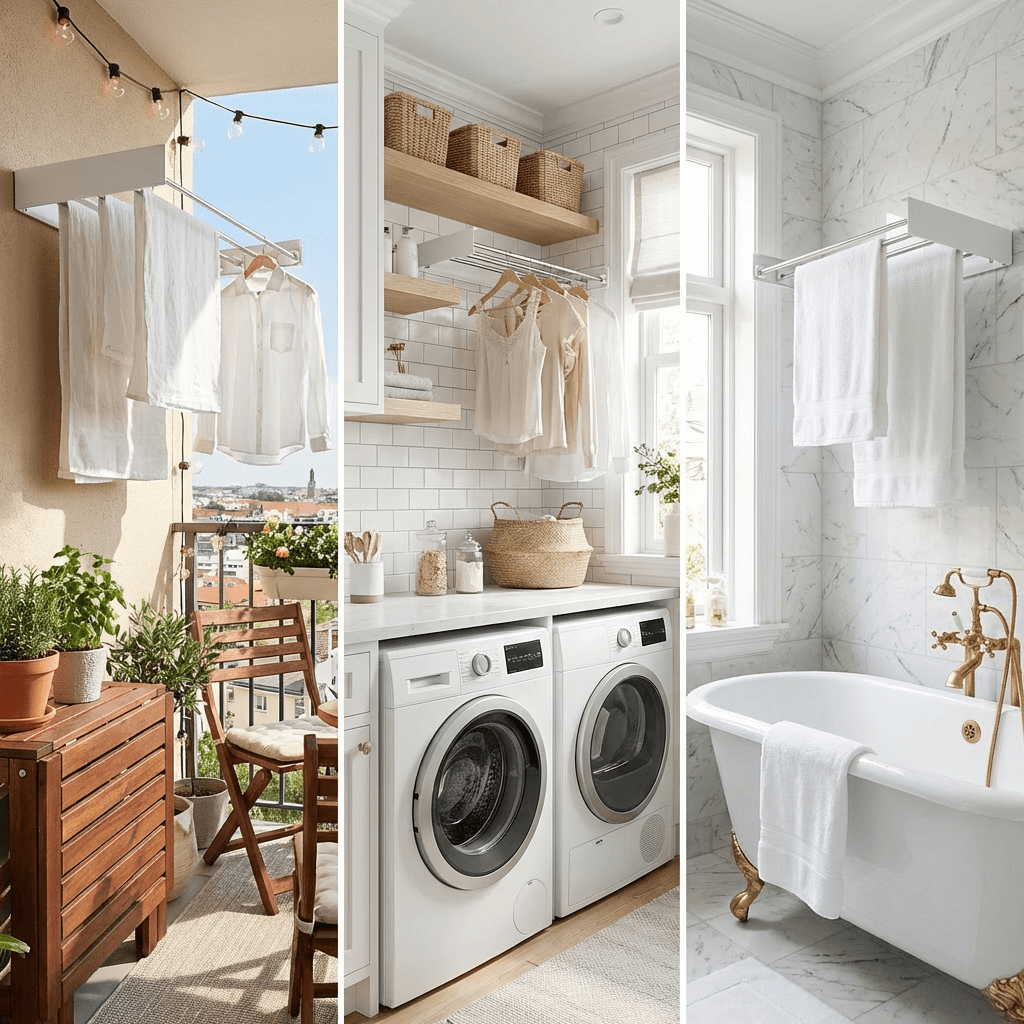 Wall-Mounted Folding Drying Rack | Space Saving Design