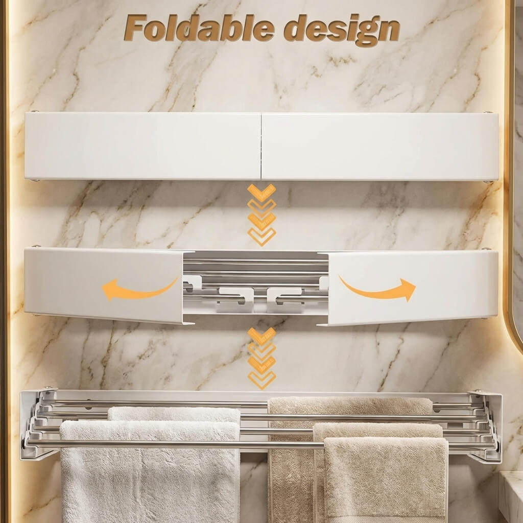 Wall-Mounted Folding Drying Rack | Space Saving Design
