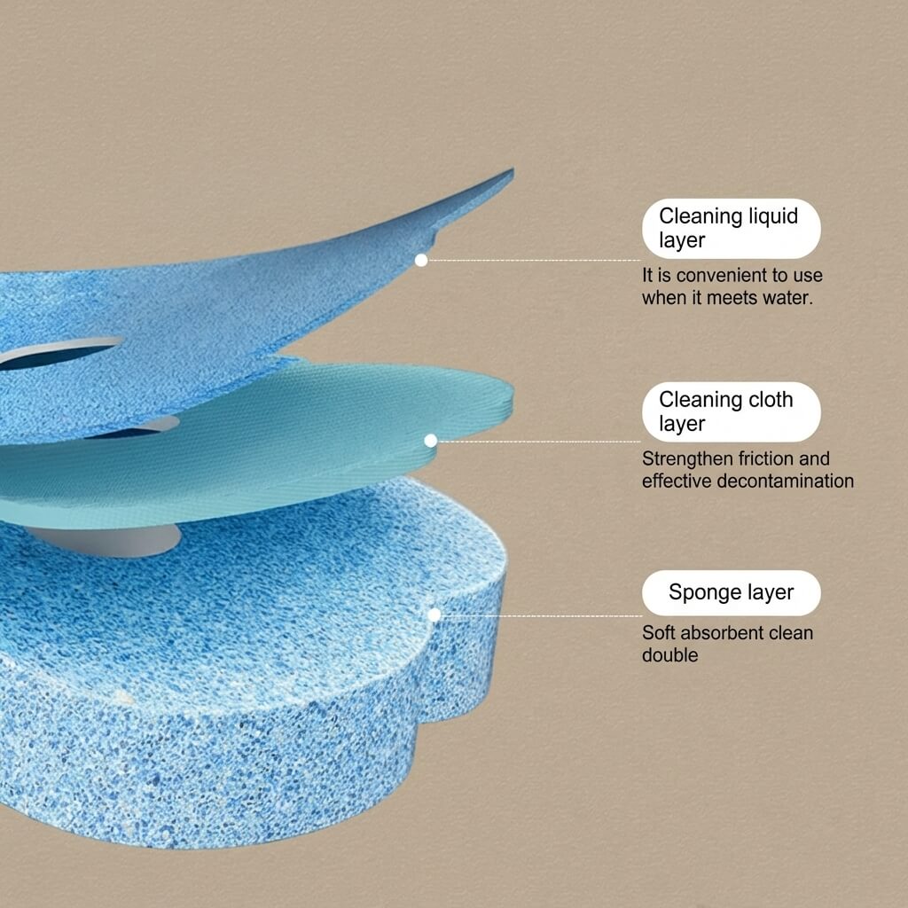 Disposable Toilet Brush with 18 Refills | Deep Clean Without Contact